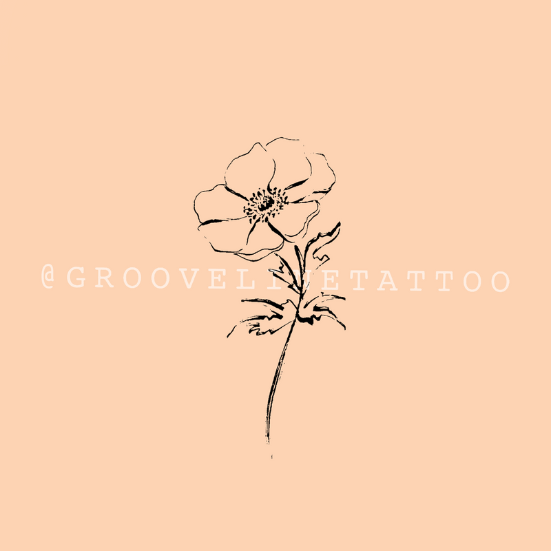 Flower Sketch Tattoo Pass